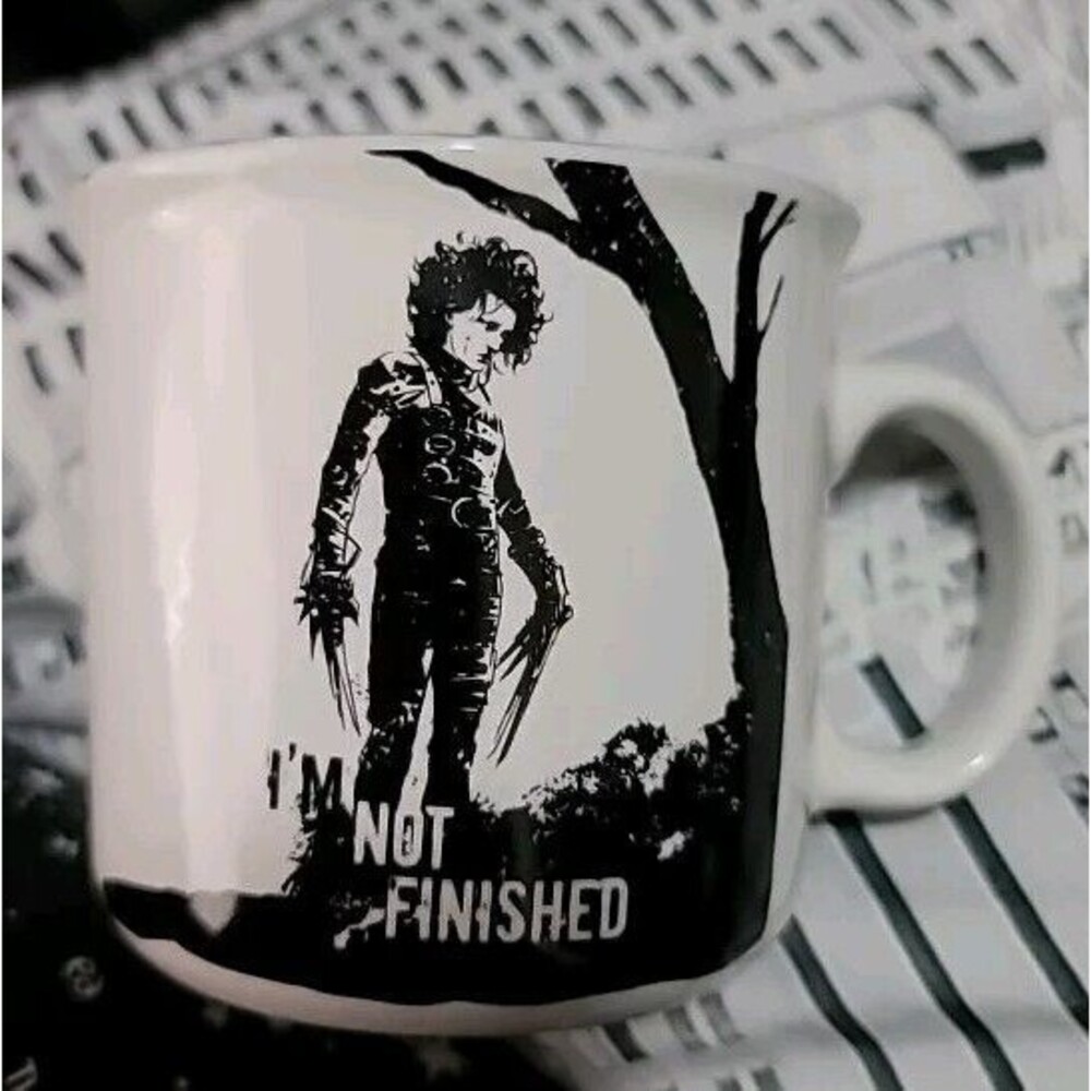 Edward Scissorhands Mug Movie Memorabilia I'm Not Finished Tim Burton